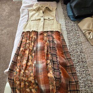 GIMMICKS STONE MULTI PATCHWORKS VEST SMALL